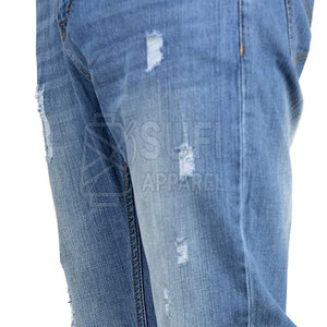 Jean homme coupe droite décontractée, tissu facile d'entretien, jean classique pour toutes les occasions - Product Image 5