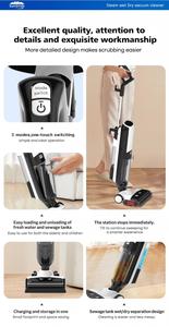 Nouvel aspirateur vapeur intelligent allemand vertical autonettoyant 2026, humide/sec, avec filtre HEPA et écran LED, pour usage domestique et hôtelier - Product Image 4