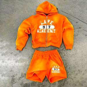 Conjunto de Sudadera con Capucha y Pantalones Cortos para Hombre de la Mejor Calidad, Manga Larga, Estilo Urbano, con Logotipo Personalizado - Product Image 6