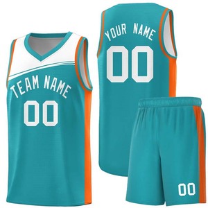 Ensemble de maillots de basket-ball unisexe noir et jaune, col en V, sans manches, en maille sublimée respirante, taille élastique, nom de l'équipe adulte 00 - Product Image 6