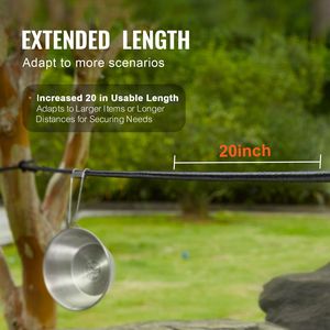 Heavy Duty 3/8in Bungee Cord 120ft/36m Spool 100% Stretch Premium Quality Bungee Straps - Product Image 5