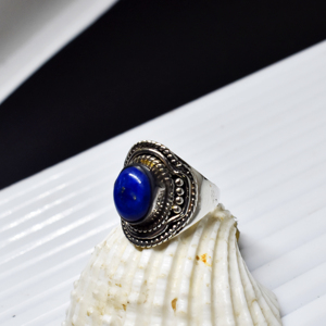 Wholesale Natural <b>Lapis</b> <b>Lazuli</b> 925 Sterling Silver Handmade Oval Blue Gemstone Vintage Boho Signet <b>Ring</b> Custom Bezel Setting - Product Image 2