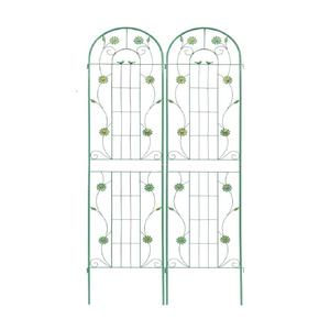 En tendencia: Enrejado de jardín de hierro hecho a mano, perfecto para patios de casas de campo y soporte vertical para plantas, tamaño y forma personalizables. - Product Image 3