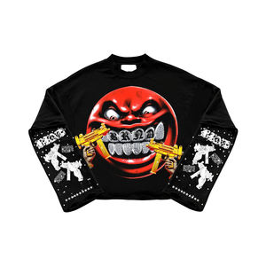 Camiseta Personalizada Lisa de Algodón 100% de 230 g/m² para Hombre, Camiseta Oversize con Pedrería y Lavado Ácido para Hombre - Product Image 2