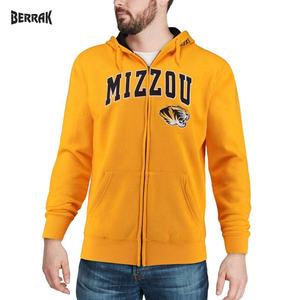 Missouri Tigers Colosseum Arch & Logo Tackle Twill Full-Zip Hoodie - Gold - Product Image 4