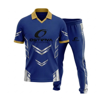 Ensemble de cricket respirant pour homme 2026 : T-shirt à manches courtes et pantalon, imprimé par transfert thermique, 100 % polyester, séchage rapide, taille élastique, uniforme