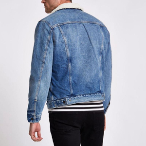 Clothing Manufacturer Men's Denim Jean <b>Jacket</b> for Men <b>with</b> <b>Fleece</b> <b>Lining</b> <b>Jacket</b> Regular Fit - Product Image 2
