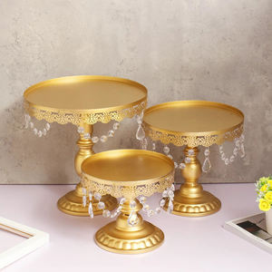 Soporte metálico para tartas, ideal para tartas de varios niveles, pasteles y postres, que realza la decoración de la mesa con un atractivo atemporal en eventos. - Product Image 2