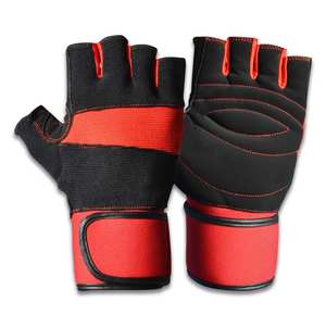 Qaswa Sports Leather Half Finger Wrist Support with for Closure for Unisex Gym & Outdoor <b>Weight</b> Lifting Training - Product Image 1