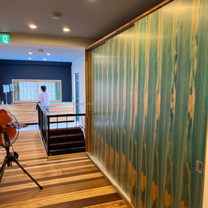 Contrachapado Decorativo IRODORITAI, Contrachapado Enchapado en Cedro Azul Cielo, Revestimiento de Uretano, Diseño Japonés a Rayas, para Dormitorio de Apartamento - Product Image 6