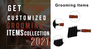 Peine de aseo de caballo en forma de boca, hecho a medida, con agarre de madera, fabricante de artículos de aseo ecuestre - Product Image 2