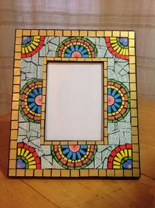 Handcrafted Resin Mosaic Photo <b>Frame</b> Colorful Speckled Pattern Desktop Picture <b>Frame</b> Tabletop Portrait Display Home Decor items - Product Image 2