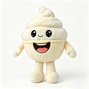 Peluche personalizado con forma de comida, lindo peluche de helado de vainilla, peluche de helado, peluche de helado suave. - Product Image 5