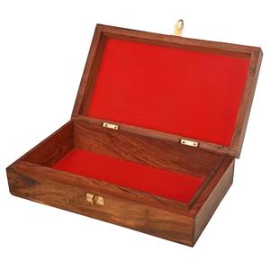 Caja de Joyería de Madera Hecha a Mano de Primera Calidad con Forro de Terciopelo, Múltiples Compartimentos para Guardar Anillos y Collares, en Venta - Product Image 2