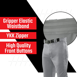 OEM Custom Baseball <b>Pants</b> for Men Breathable Stretch Athletic Baseball Uniform Trousers - Product Image 4
