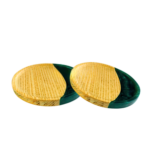 Ensemble de 2 sous-verres en bois pour cocktails, accessoires de bar classiques ronds, réutilisables - Product Image 4