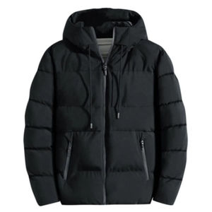 Chaleco Acolchado Grueso y Cálido de Invierno para Hombre y Mujer 2026, Personalizado con Logotipo de Marca OEM de Fábrica, Chaqueta Negra Acolchada con Cuello Alto - Product Image 1