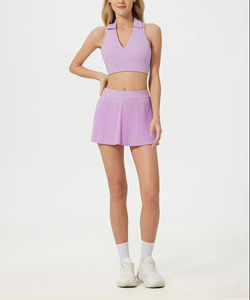 Robe de tennis respirante et douce pour la peau pour femmes, idéale pour le fitness et les sports de plein air, jupe de pickleball, logo personnalisé, imprimé plissé - Product Image 5