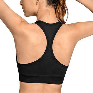 Precio Favorable, Top Deportivo Personalizado para Mujer, de Alta Sujeción, Secado Rápido, Spandex/Nylon, Sin Costuras, Espalda Cruzada, con Almohadillas Removibles, para Gimnasio, Fitness, Yoga - Product Image 4