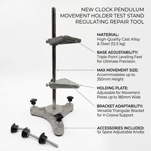 Watch Movement Holder Stand | Adjustable Clock Repair <b>Tool</b> | Heavy Duty Metal <b>Bench</b> Stand | for Regulating Assembly | and Repair - Product Image 5
