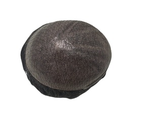 Bangladesh Taz Hair 100% Densité Remy Grade Perruque de toupet pour hommes avec base de peau Styles indiens crépus droits et vagues profondes - Product Image 5