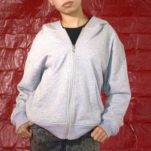 Sweat à capuche d'hiver unisexe surdimensionné à fermeture éclair intégrale, coupe classique, 100 % coton épais, avec logo personnalisé, style streetwear, épaules tombantes pour homme - Product Image 3