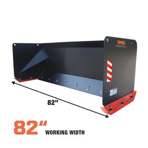 Spazzaneve per Skid Steer da 7FT con Scarpe Antiusura Orientabili e Supporti Laterali, 40-70 HP per Costruzioni con Lama in Acciaio - TMG SP07 - Product Image 3