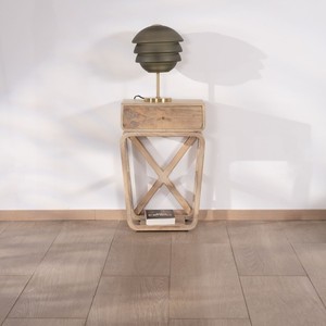 Mesita de noche Vandana Crystal Line en un estilo retro y elegante, hecha de madera de mango - Product Image 5