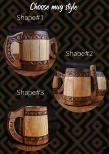 Chope à bière en bois de teck massif avec logo personnalisé, réutilisable, anti-fuite, design gravé, pour cadeau de fête et de mariage, vaisselle réutilisable - Product Image 6