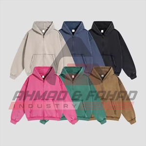 Sweat-shirt à capuche en coton tricoté ample style streetwear personnalisable pour l'hiver et l'été - Product Image 1