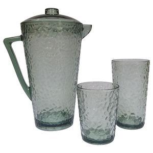 Bình nước Acrylic và Tumbler với vành màu xanh - Product Image 6