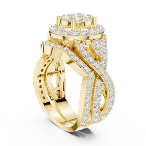 Anillo solitario clásico de oro amarillo macizo de 14k con diamante de talla brillante redonda para mujer, ideal para compromiso, aniversario o regalo de boda. - Product Image 4