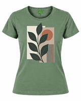 T-shirt pour femme à manches courtes, col rond, coupe régulière, décontracté, en coton et élasthanne, compressé et extensible