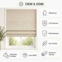 Persianas Romanas Inalámbricas de Grado Comercial, Impermeables y Opacas, para Proyectos de Construcción en EE. UU. y Canadá, Fabricante OEM ODM Directo de Fábrica