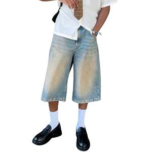 Shorts de Mezclilla Extra Grandes de Primera Calidad para Hombre, Diseño Personalizado, Pierna Ancha, Estilo Urbano, Transpirables, de Algodón, en Venta - Product Image 4