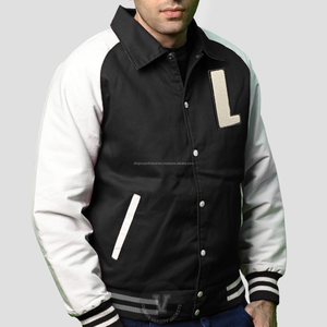 Unisex personalizable invierno Varsity chaquetas 100% algodón sarga Letterman diseño para hombres y mujeres al por mayor - Product Image 5