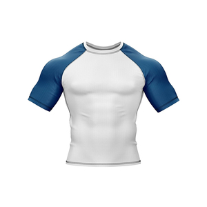 Camiseta de Manga Larga para Hombre, Protección UV, Color Blanco y Azul, Secado Rápido, Spandex y Poliéster, para Deportes Acuáticos Activos - Product Image 2