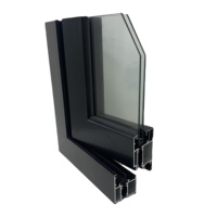 Fenêtres à battant à 3 panneaux de conception moderne à coupure thermique en alliage d'aluminium coupe-vent insonorisées et résistantes à la chaleur PVC Architecture moderne