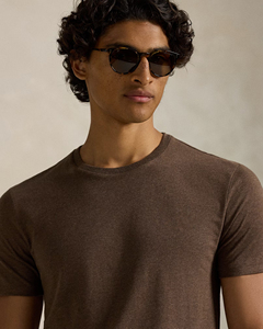 Camiseta de Manga Corta para Hombre, Color Marrón Sólido, Teñida, 100% Algodón, Cuello Redondo, Informal, Ecológica, Cómoda para el Verano - Product Image 5