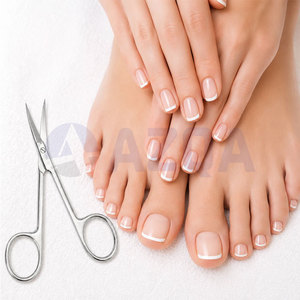 Ciseaux à ongles et à cuticules incurvés en acier inoxydable avec lames tranchantes pour manucure, pédicure et soin des ongles professionnels - Product Image 5