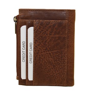 Genuine Leather Bifold Driver's License <b>Wallet</b> Compact <b>Small</b> RFID Blocking Lychee Grain Open Closure Polyester Candy - Product Image 3