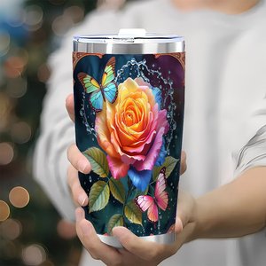 Stainless Steel Tumbler 20oz Double Wall Vacuum <b>Insulated</b> Modern Design Travel <b>Mug</b> - Product Image 3