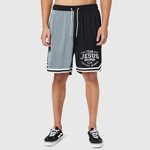 Pantalones Cortos Deportivos para Hombre, Tejidos, de Cintura Media, con Bloques de Color, Transpirables, de Secado Rápido, con Bolsillos, Estampado Gráfico, para Baloncesto y Running - Product Image 4