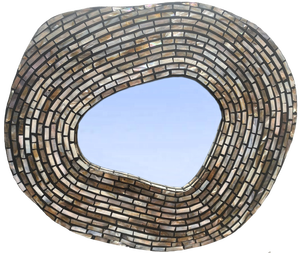 Luxury Lacquer <b>MOP</b> Mosaic <b>Wall</b> Mirror Round Hanging Mirror for Living Room Hallway Bathroom Vanity - Product Image 1