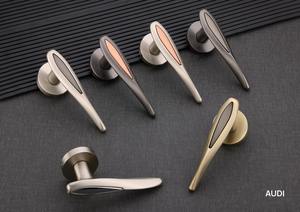 Brushed Brass Zinc Alloy Interior Door <b>Lock</b> <b>Handle</b> Set Modern Toilet Bathroom Lever Home Furniture Renovation Hardware - Product Image 2