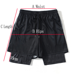 Wholesale Custom Logo Gym Wear Shorts Nylon Mens Double <b>Layer</b> Breathable Sports Fitness Gym Shorts Athletic Shorts - Product Image 3