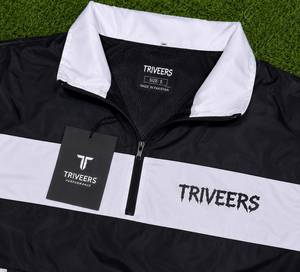 TRIVEERS Top Selling Custom Logo Men’s Quarter Zip Windbreaker <b>Jacket</b> & Shorts Set Lightweight Polyester Tracksuit For Men's - Product Image 2
