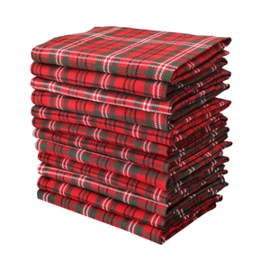 100% Cotton Red Black Checkered Napkin – High Quality Eco-Friendly Reusable Cloth Napkin for Dining <b>Kitchen</b> & Hotel - Product Image 1