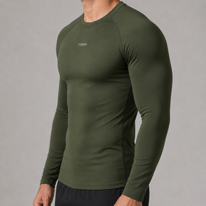 F2WIN Rashguard Unisexe à Manches Longues Vert Séchage Rapide Écologique Anti-Bactérien Imprimé par Sublimation 220g Polyester Compression - Product Image 5