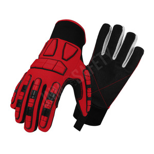 Gants de sécurité en cuir synthétique de qualité supérieure, résistants aux chocs, à l'huile et au gaz - pour travaux de perçage industriels et utilisation mécanique - Product Image 6